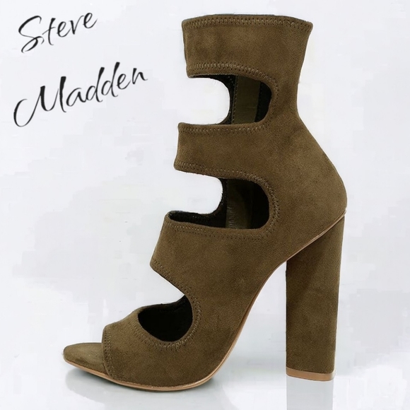 Steve Madden Tawny olive green caged heels size 9 - Picture 1 of 13